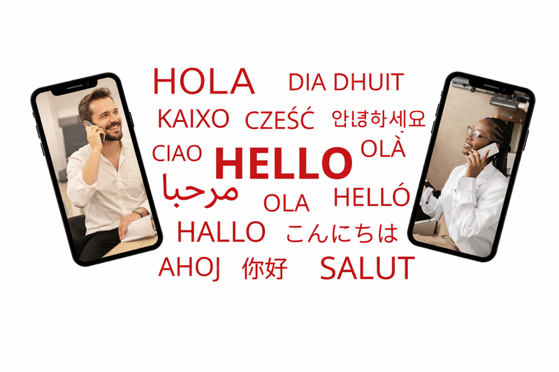 Simultaneous call translation for business management